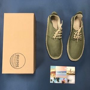 Soludos Army Green Canvas Lace ups